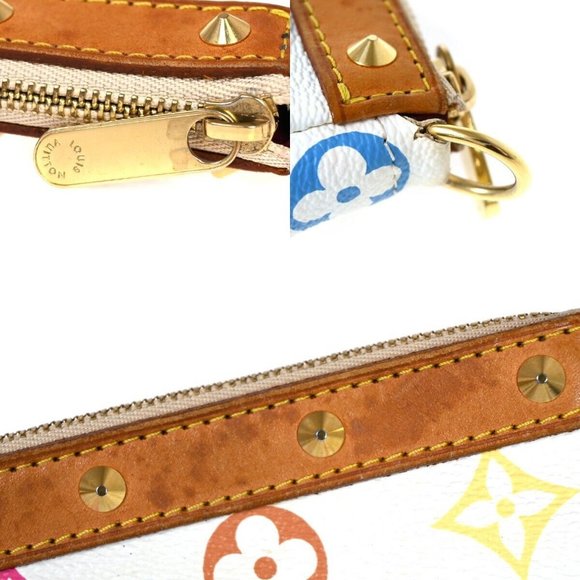 LOUIS VUITTON Pochette Accessoires Hand Bag Monogram Multi White - Picture 4 of 15